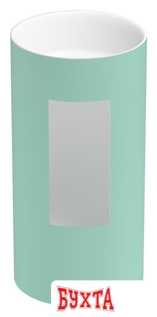 Умывальник Wellsee Chalice Perfection 230620000 (отдельностоящий, без отверстия под смеситель, цвет матовый светло-зеленый/глянцевый белый)