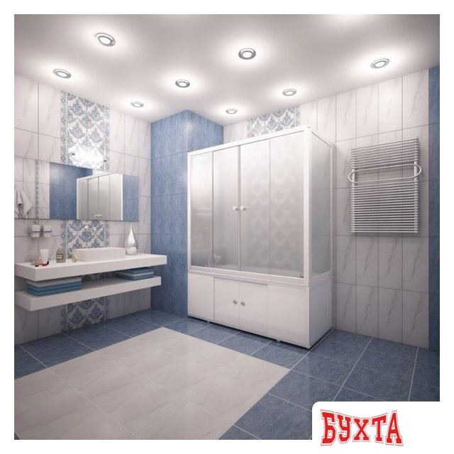 Стеклянная шторка для ванны Метакам Купе 75 ШСS_006178 (матовое стекло)