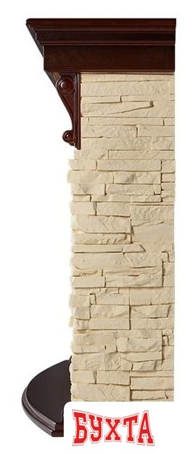 Портал Firelight Torre 30S (камень слоновая кость/шпон темный дуб)