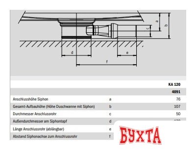 Сифон Kaldewei КА 120 Conoflat 4091