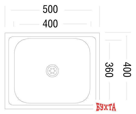 Кухонная мойка Ukinox STD 500.400-4C 0C