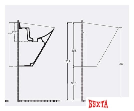 Умывальник Isvea Sott Aqua Monoblock 10SQ37002B