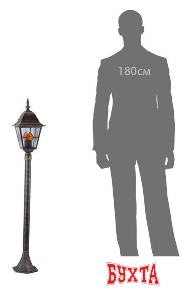 Садовый светильник Arte Lamp Berlin A1016PA-1BN