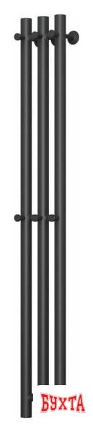 Полотенцесушитель Маргроид Inaro 150*6*12 Черный матовый (6 крючков) (частичная комплектация)