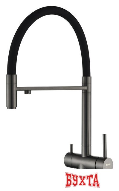 Кухонная мойка ZorG ZRN 4555 Premium + cмеситель Asgard Premium PVD Gunblack