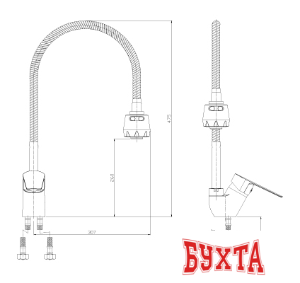 Смеситель Rossinka Silvermix S35-26