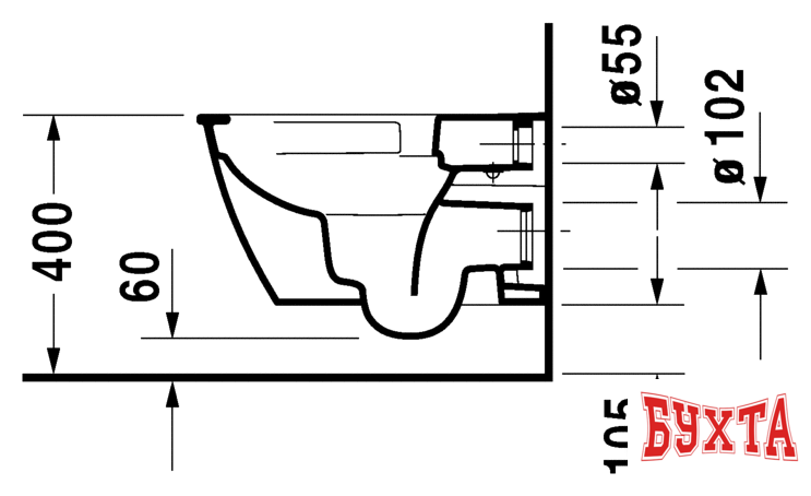 Унитаз Duravit DuraStyle 2557090000