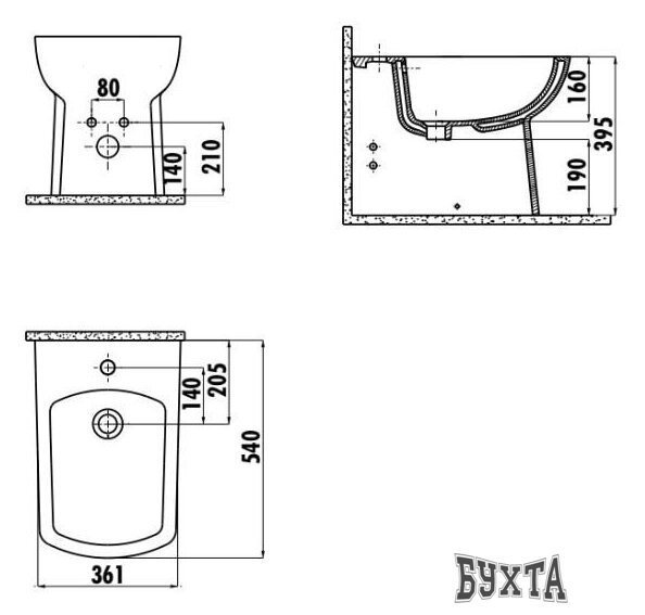 Биде Creavit Lara LR500-00CB00E-0000