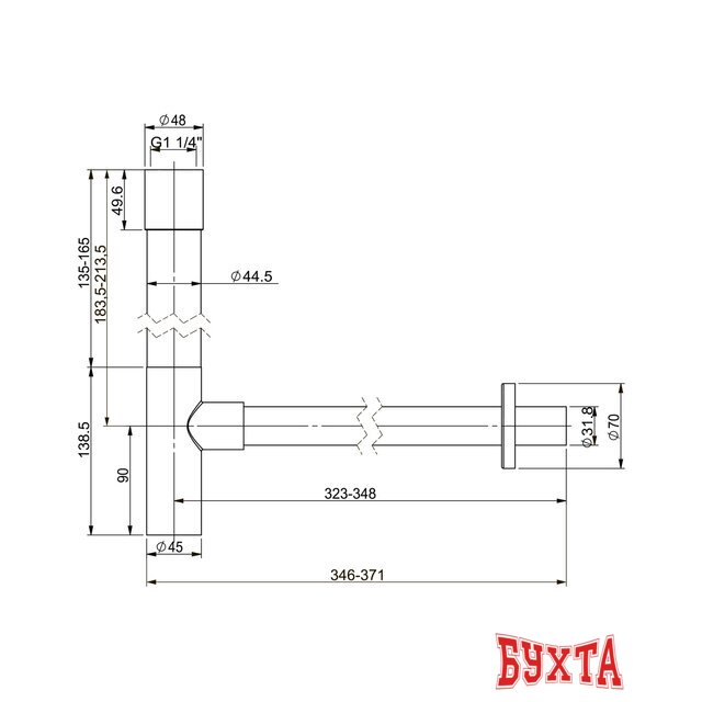 Сифон Wellsee Drainage System 182117000 (розовое золото)