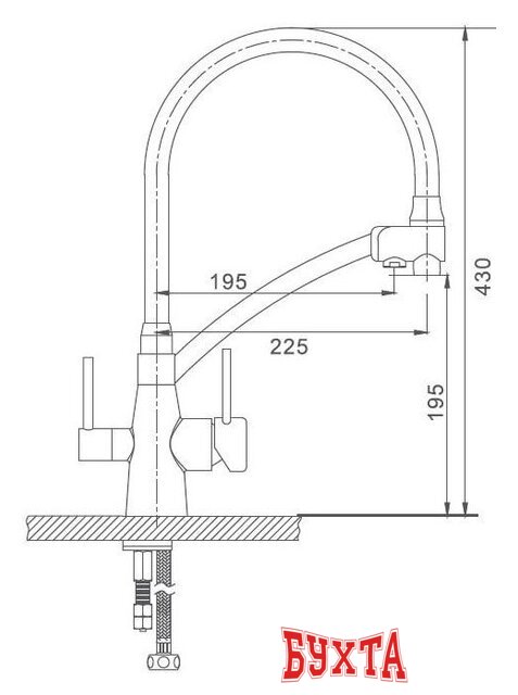 Смеситель Gappo G4398-19