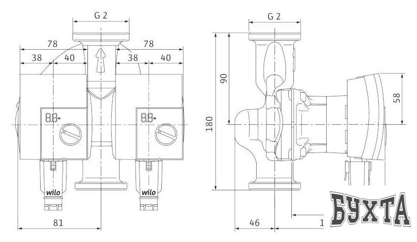 Циркуляционный насос Wilo Yonos PICO-D 30/1-6