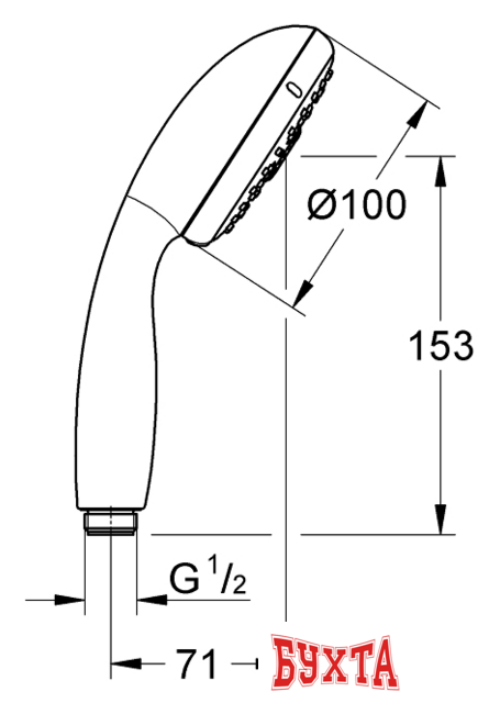 Душевая лейка Grohe New Tempesta 100 28578002