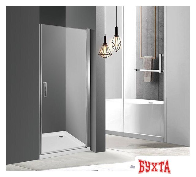 Душевая дверь Roxen Astra 580110-80B (черный/прозрачное)