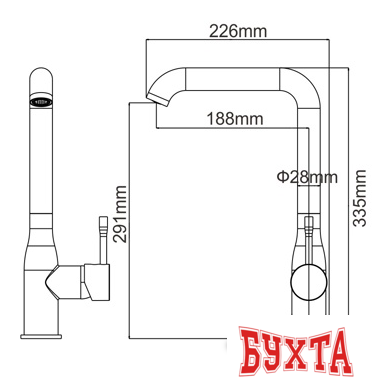 Смеситель Ledeme H98 L4698U (серый)