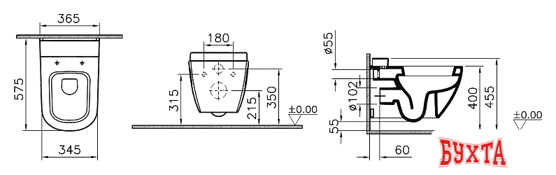 Унитаз Vitra D-Light (5911B003-1086)