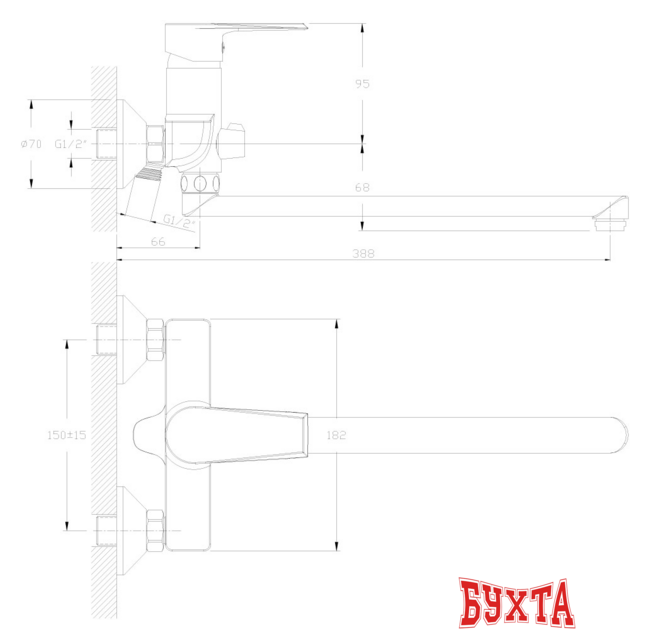 Смеситель Rossinka Silvermix RS28-33