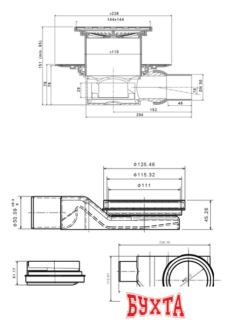 Трап/канал Pestan Standard Ceramic 3