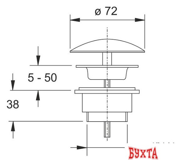 Донный клапан Bonomini 0951OT54S7