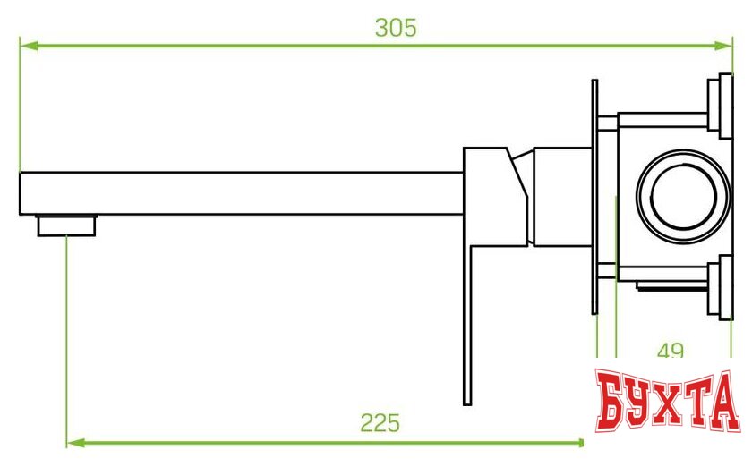 Смеситель Laveo Kvadrato BLQ 022P