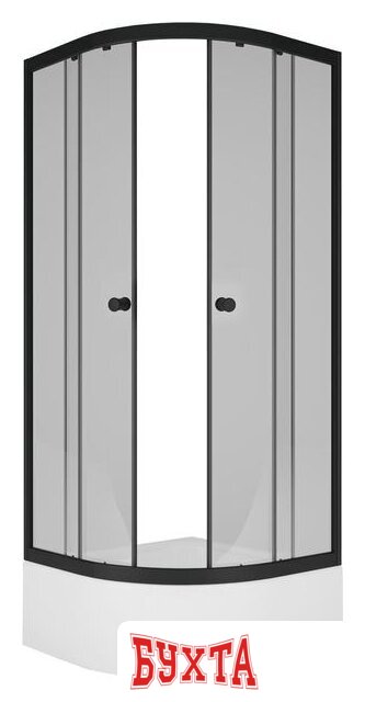 Душевой уголок Метакам Classic Black 80x80 ШПS_013570 (прозрачное стекло)