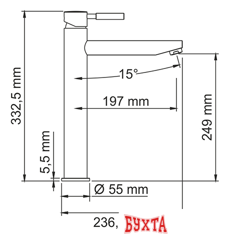 Смеситель Wasserkraft Main 4103H