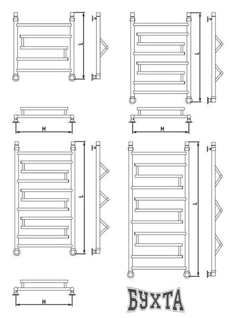 Полотенцесушитель Luxon V Ultra 100x50