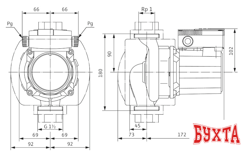 Циркуляционный насос Wilo TOP-S 25/10 (1~230 V, PN 10)