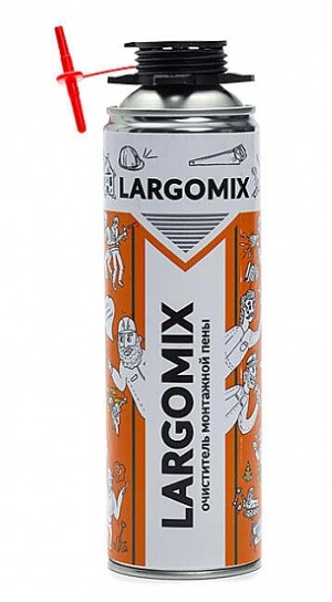 Очиститель монтажной пены LARGOMIX 500 мл (520 гр) 5060279870136 арт.LR007; страна ввоза-РОССИЯ