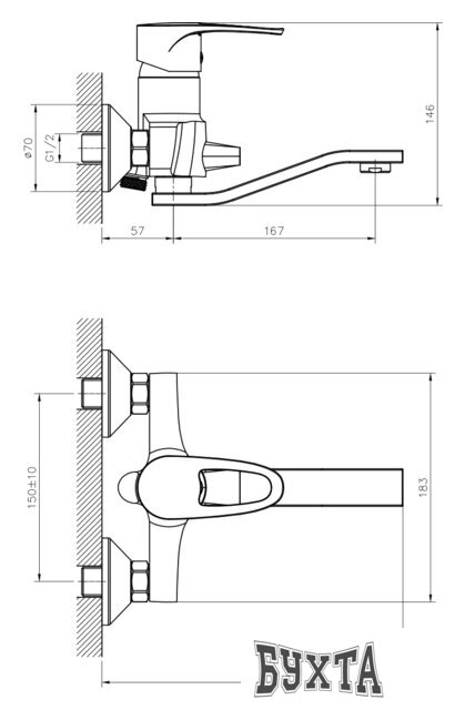 Смеситель Decoroom DR70044