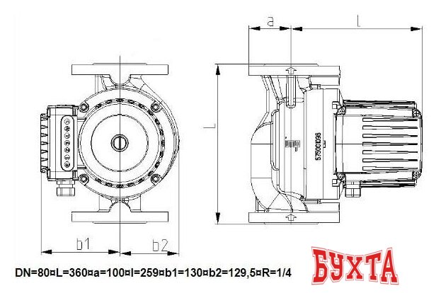 Циркуляционный насос IMP Pumps GHNbasic II 80-70F PN10