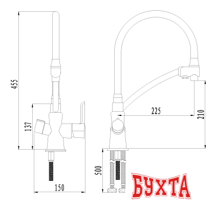 Смеситель Lemark Comfort LM3071C (серый)