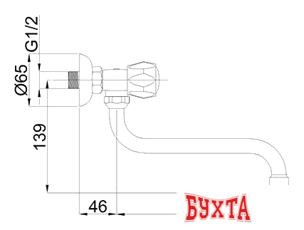 Кран Rubineta R-9 Eco [R93001]