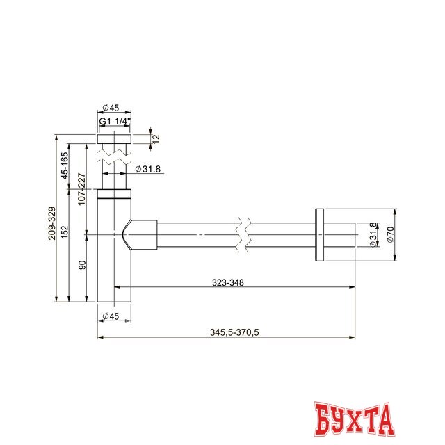 Сифон Wellsee Drainage System 182122000 (розовое золото)