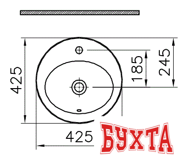 Умывальник Vitra S20 42.5x42.5 [5466B003-0001]