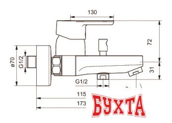 Смеситель Ideal Standard Vito [B0412AA]