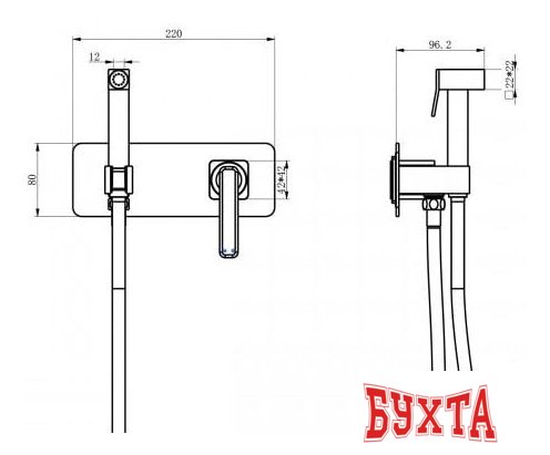 Гигиенический душ Lemark Mista LM6419WG