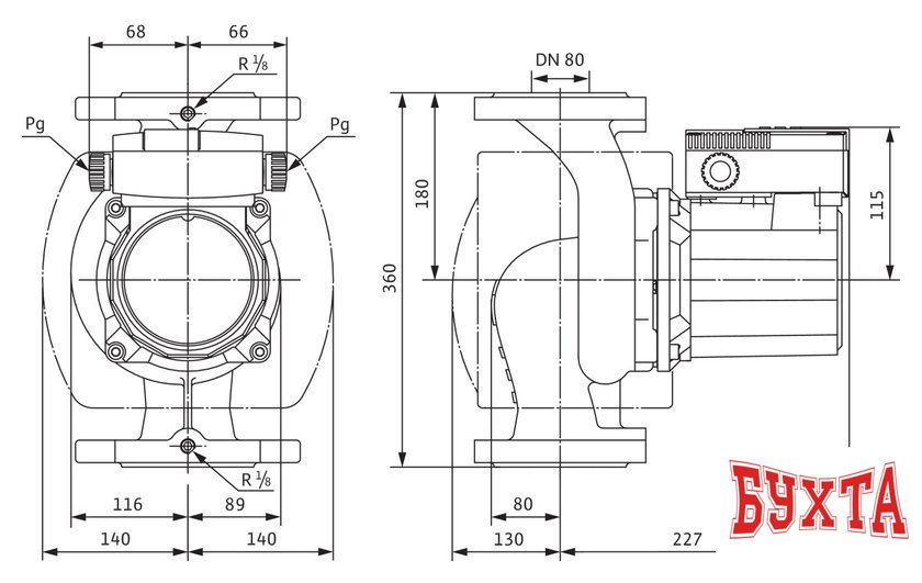 Циркуляционный насос Wilo TOP-S 80/7 2-SPEEDS (1~230 V, PN 6)