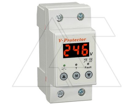 Реле контроля напряжения RD-MVL/63, 1NO+N, 63A, 220VAC, Umin(140_210V)/Umax(220_280V), 0.1_0.5s/5_600s, LED-дисплей, 2M /Китай/ Арт:RD-MVL/63 