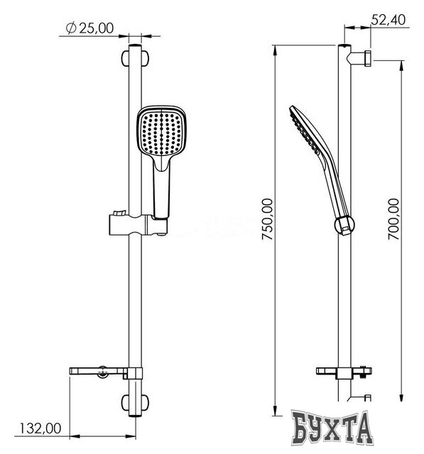 Душевой гарнитур  Teska Veno Ganj AKS6100
