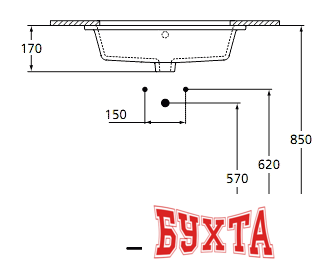 Умывальник Ideal Standard Strada K077901 59.5x44