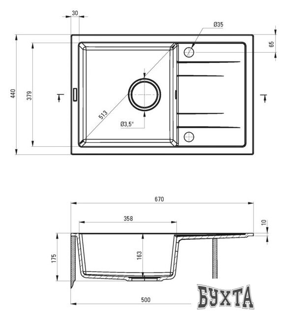 Кухонная мойка Deante Corio ZRCC2113