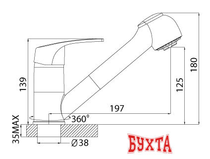 Смеситель Rossinka Silvermix D40-25