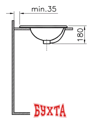 Умывальник Vitra S20 52.5x47.5 [5468B003-0001]