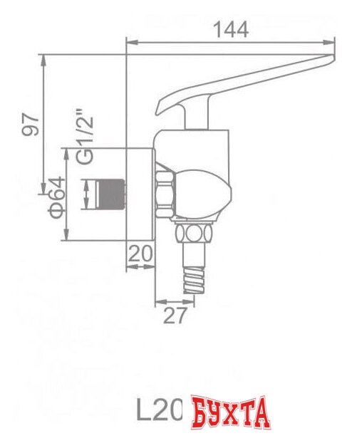 Смеситель Ledeme L2074