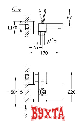 Смеситель Grohe Eurocube Joy 23666000