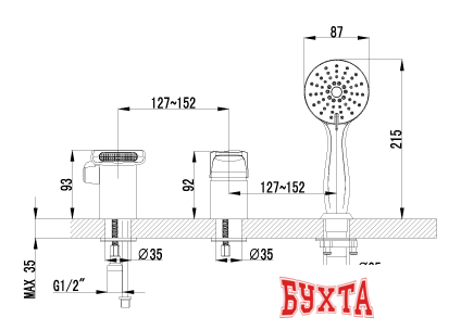 Смеситель Lemark Shift [LM4345C]