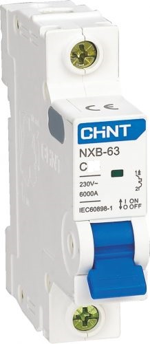 Автоматический выключатель NXB-63 1P 2A 6кA х-ка C, CHINT, арт.814009, Китай