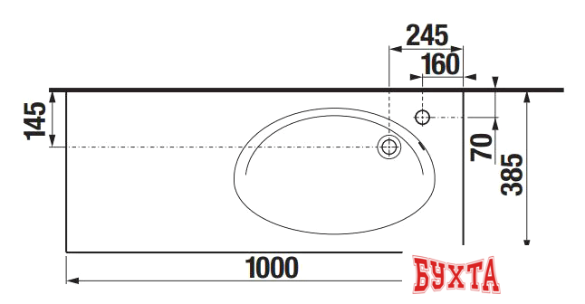 Умывальник Roca Etna 327009000