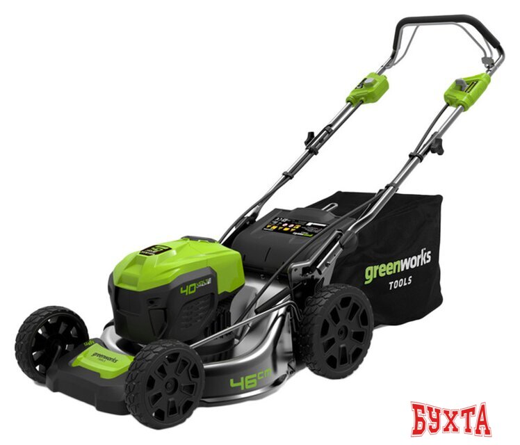 Газонокосилка Greenworks GD40LM46SP 2506807UB (с 1-им АКБ 4 Ah)