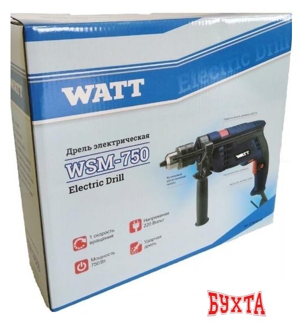 Ударная дрель WATT WSM-750 275001310